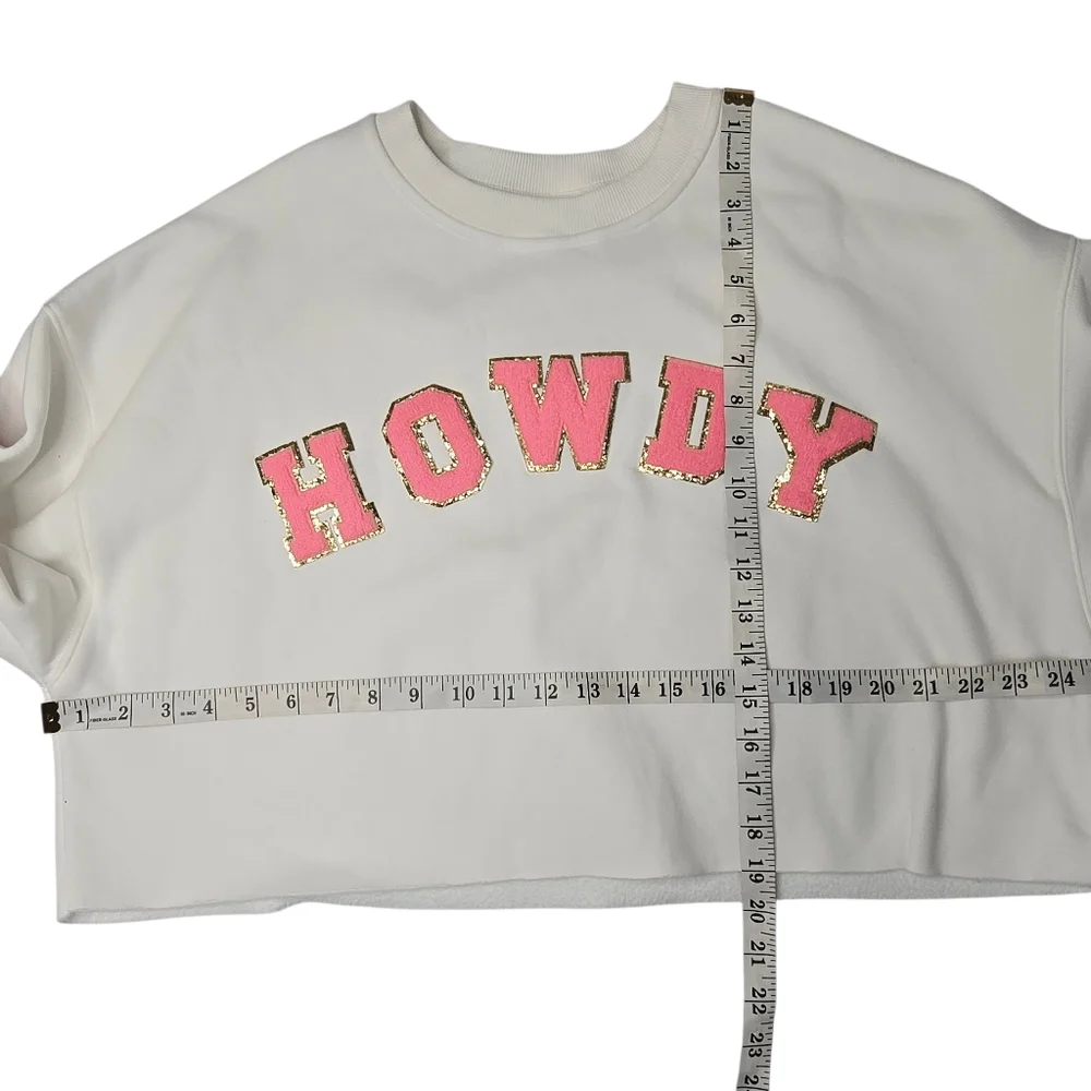White cropped sweatshirt - Picture 4 of 6